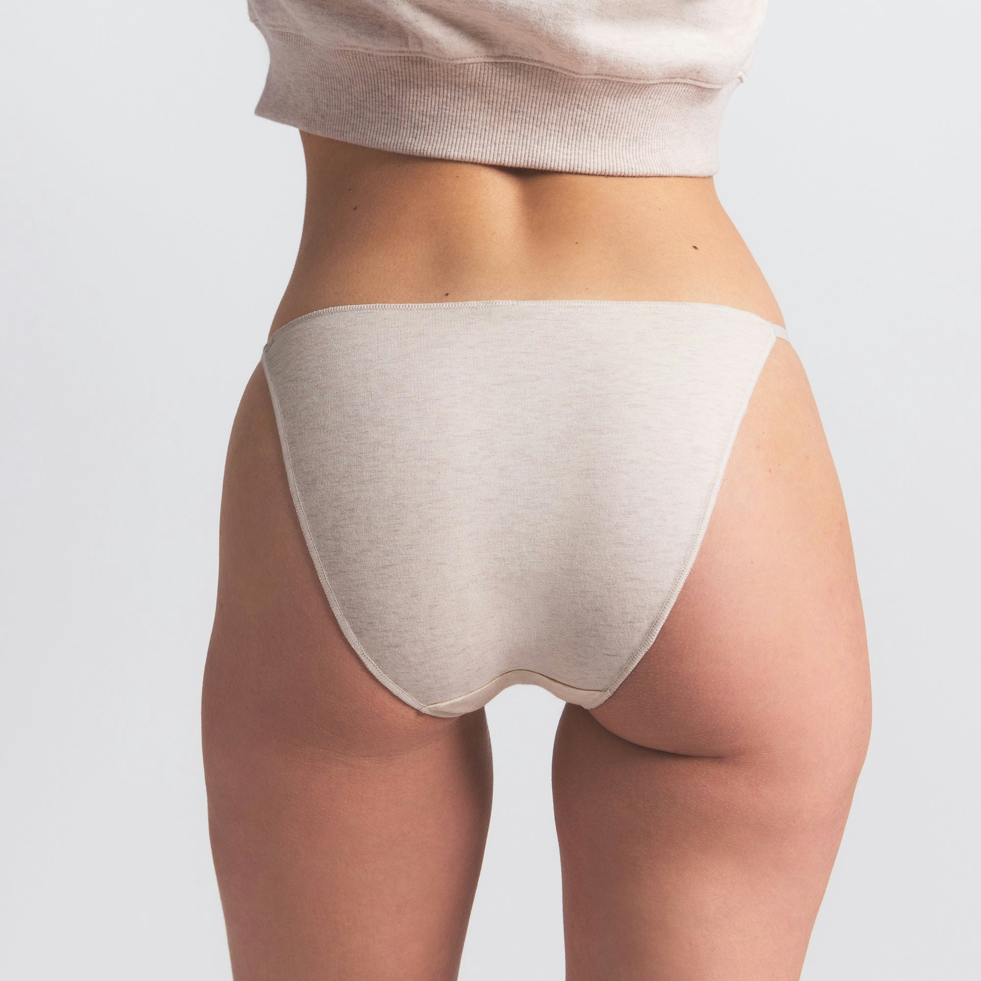 LIGHTWEIGHT COTTON BIKINI 10-PACK - HEATHER SOOT MULTI