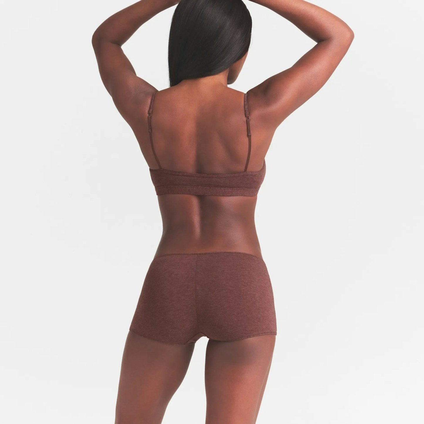 EVERYDAY COTTON BOY SHORT - COCOA HEATHER