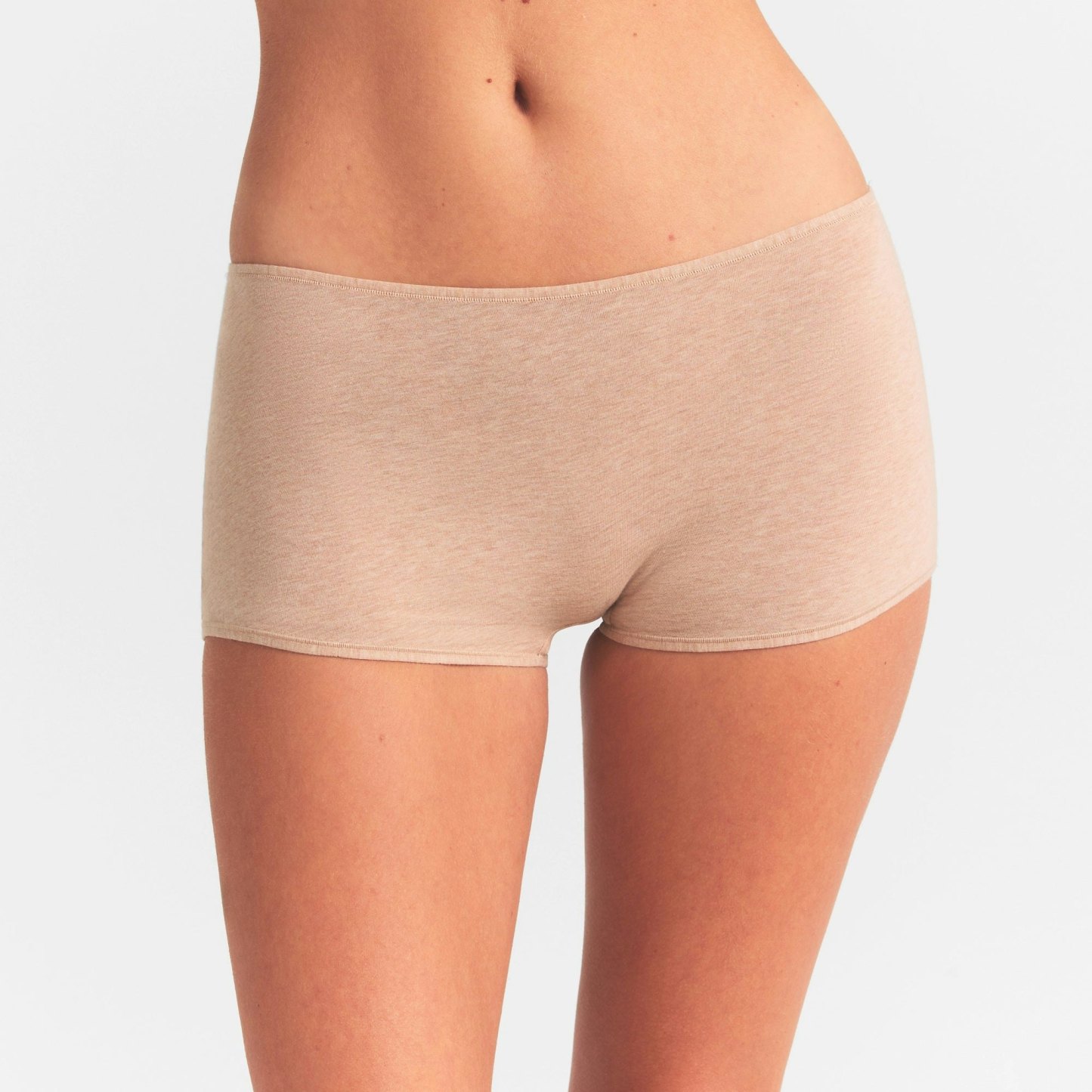 EVERYDAY COTTON BOY SHORT - CLAY HEATHER