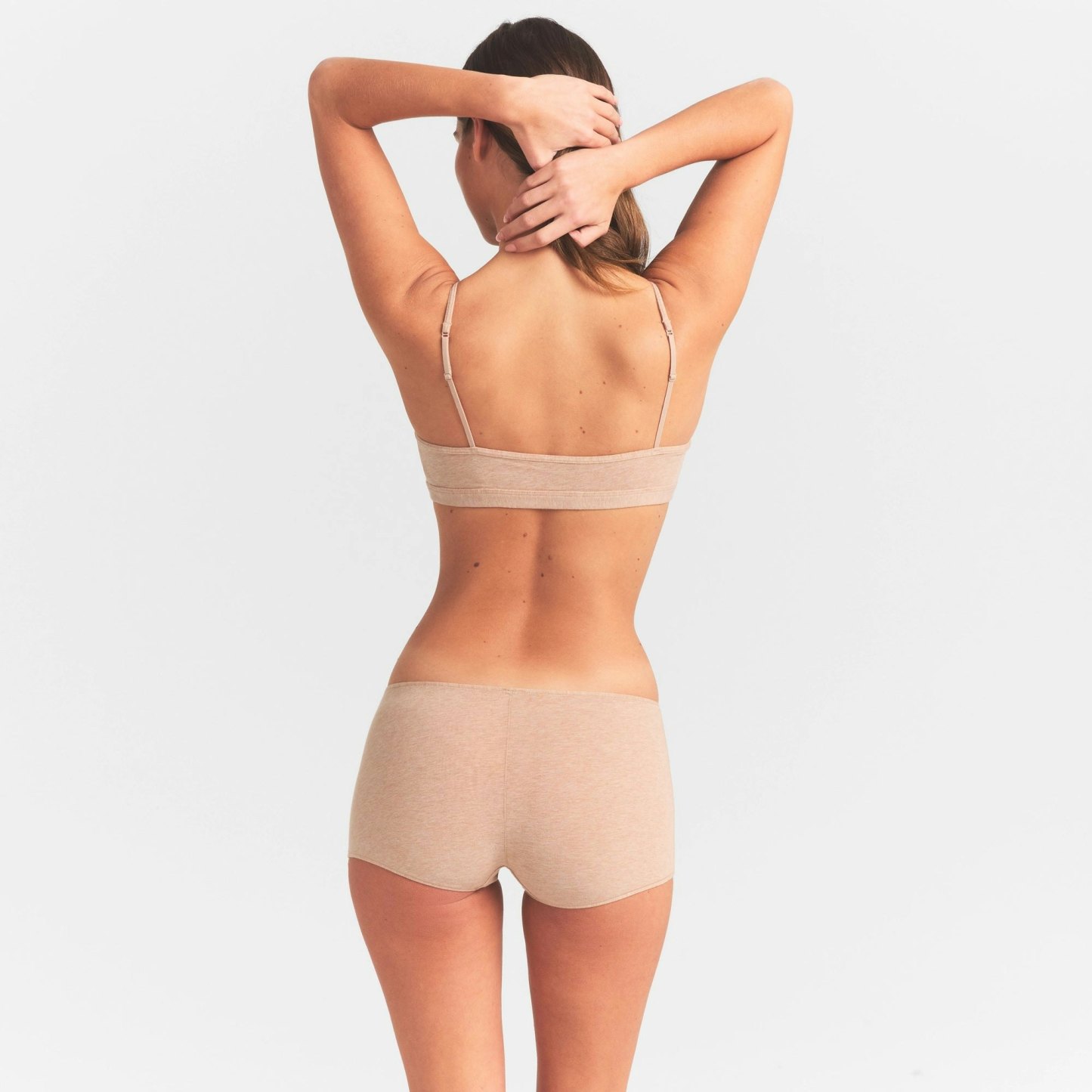 EVERYDAY COTTON BOY SHORT - CLAY HEATHER