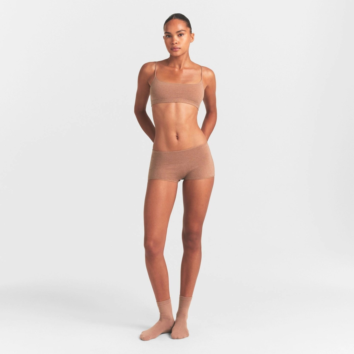 EVERYDAY COTTON BOY SHORT - SIENNA HEATHER