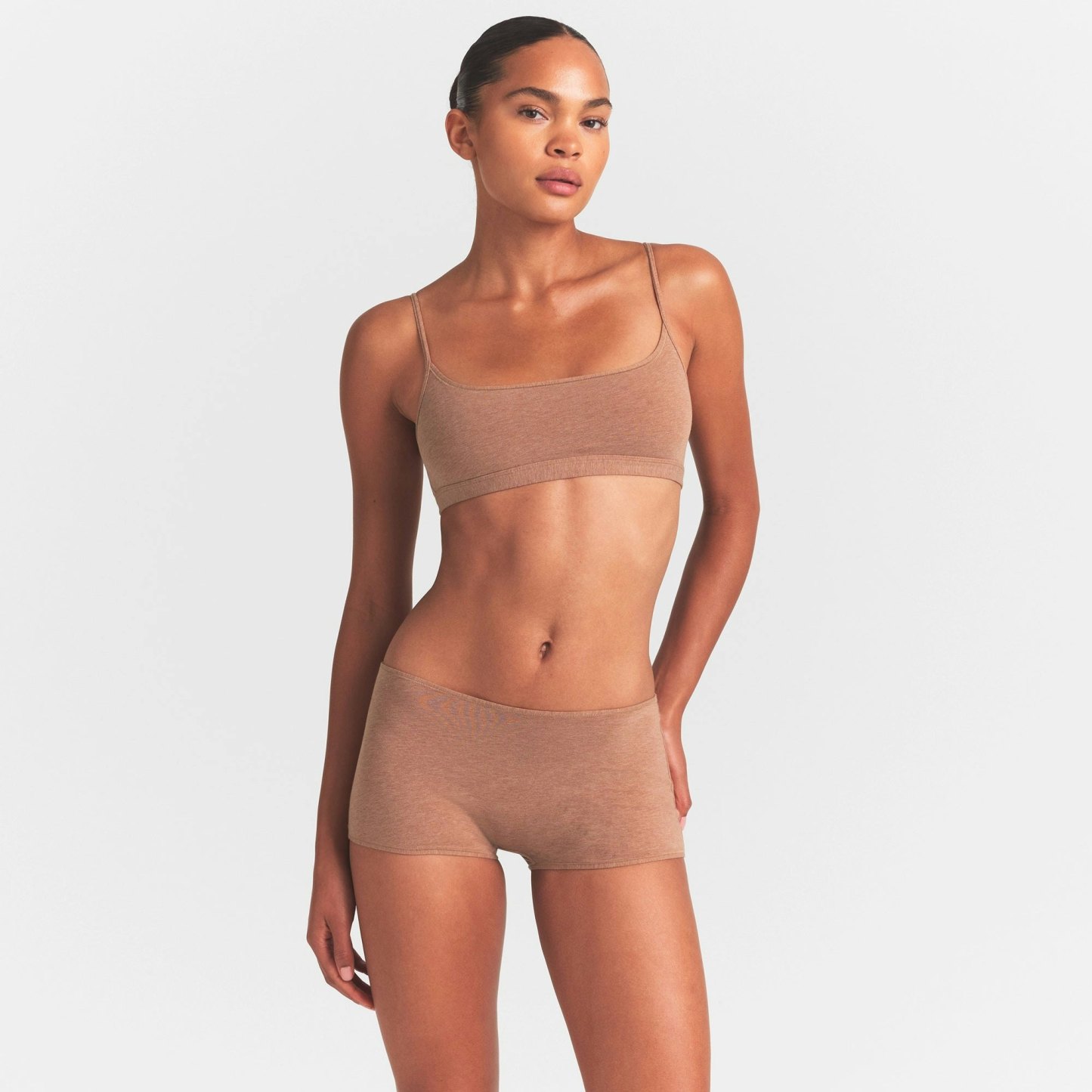 EVERYDAY COTTON BOY SHORT - SIENNA HEATHER