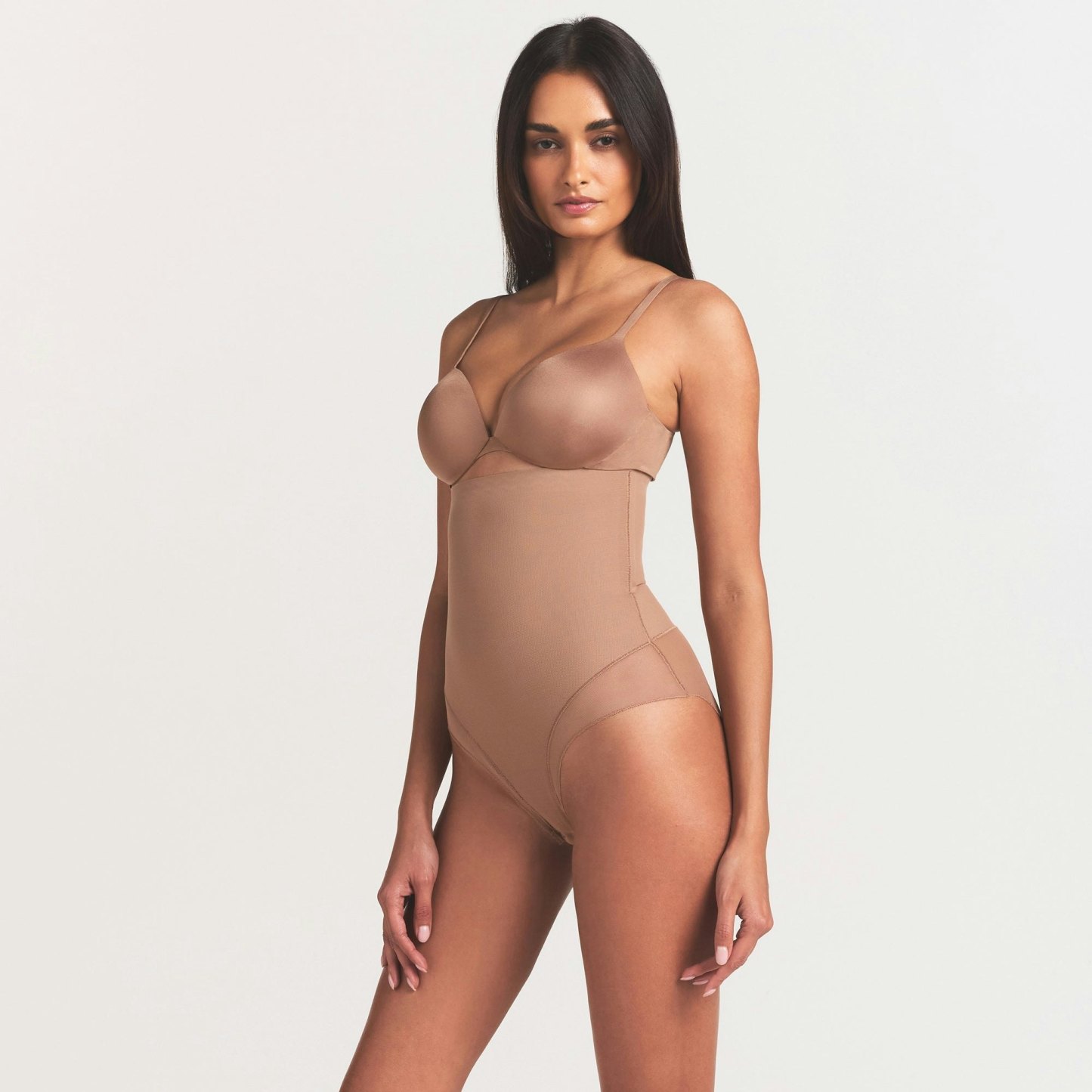 POWER MESH SHAPEWEAR CORE SCULPT HIGH-WAISTED BRIEF - SIENNA