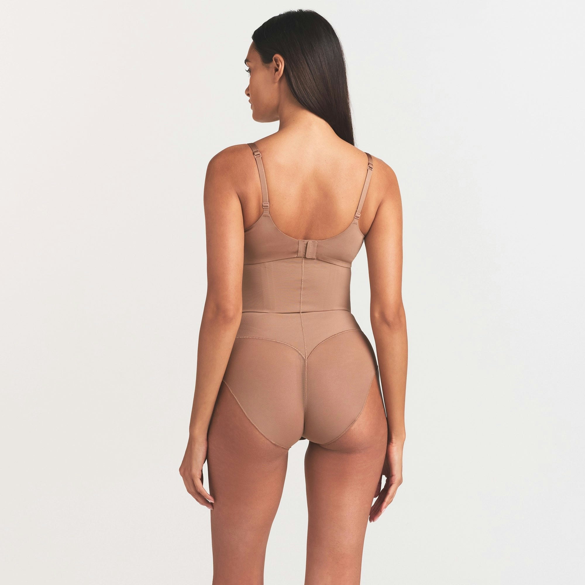 POWER MESH SHAPEWEAR CORE SCULPT HIGH-WAISTED BRIEF - SIENNA
