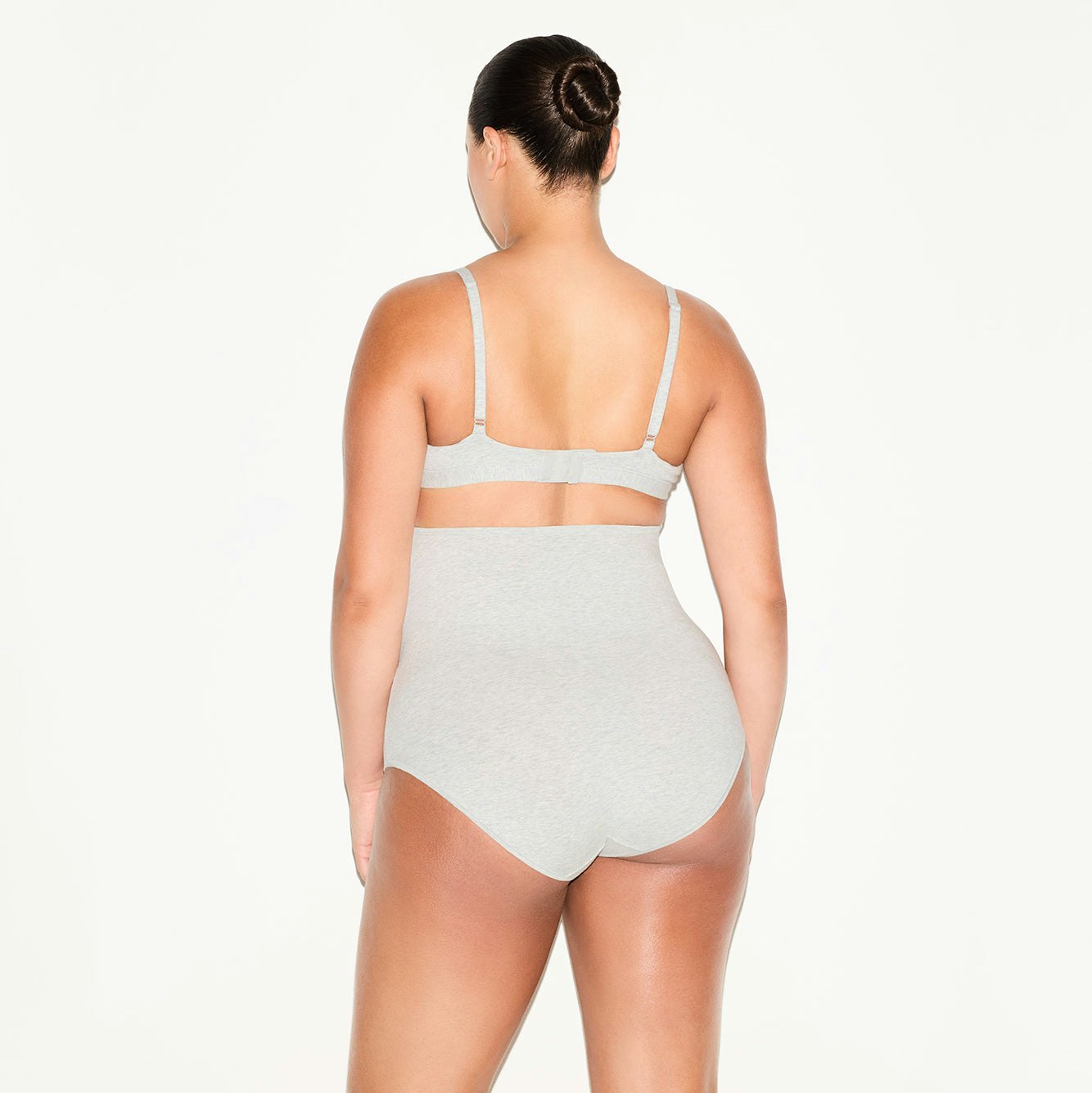 COTTON JERSEY MATERNITY HIGH-WAISTED BRIEF 5-PACK - LIGHT HEATHER GREY