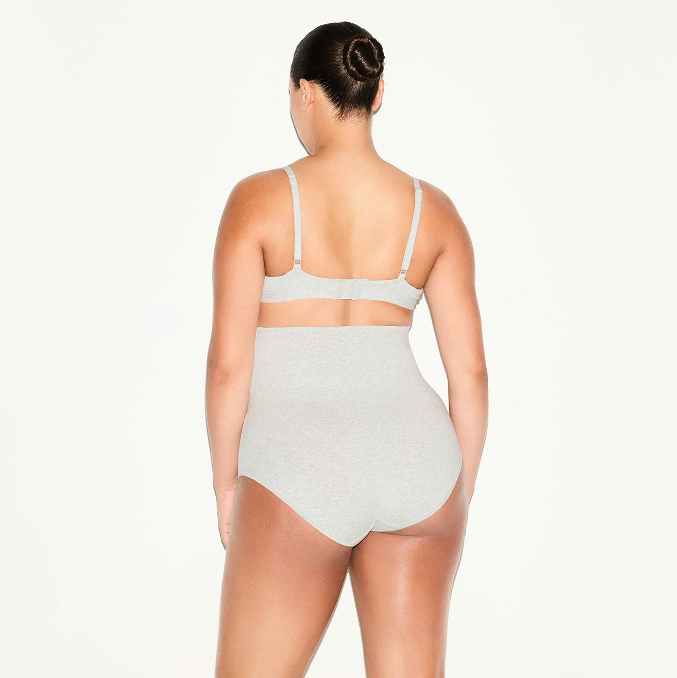 COTTON JERSEY MATERNITY HIGH-WAISTED BRIEF 5-PACK - LIGHT HEATHER GREY