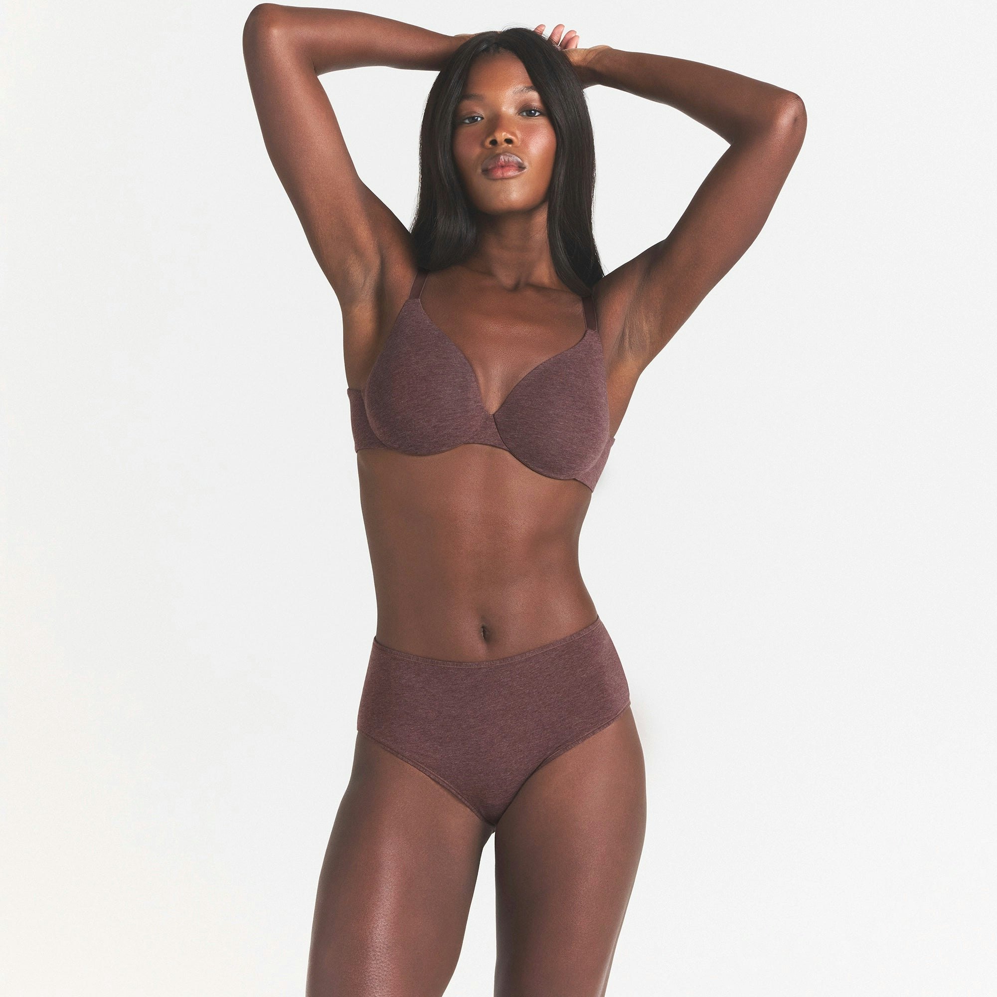 EVERYDAY COTTON BRIEF - COCOA HEATHER