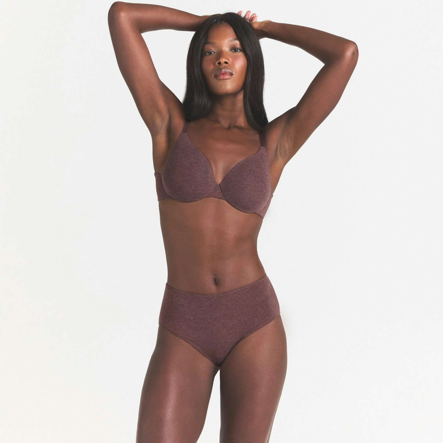 EVERYDAY COTTON BRIEF - COCOA HEATHER