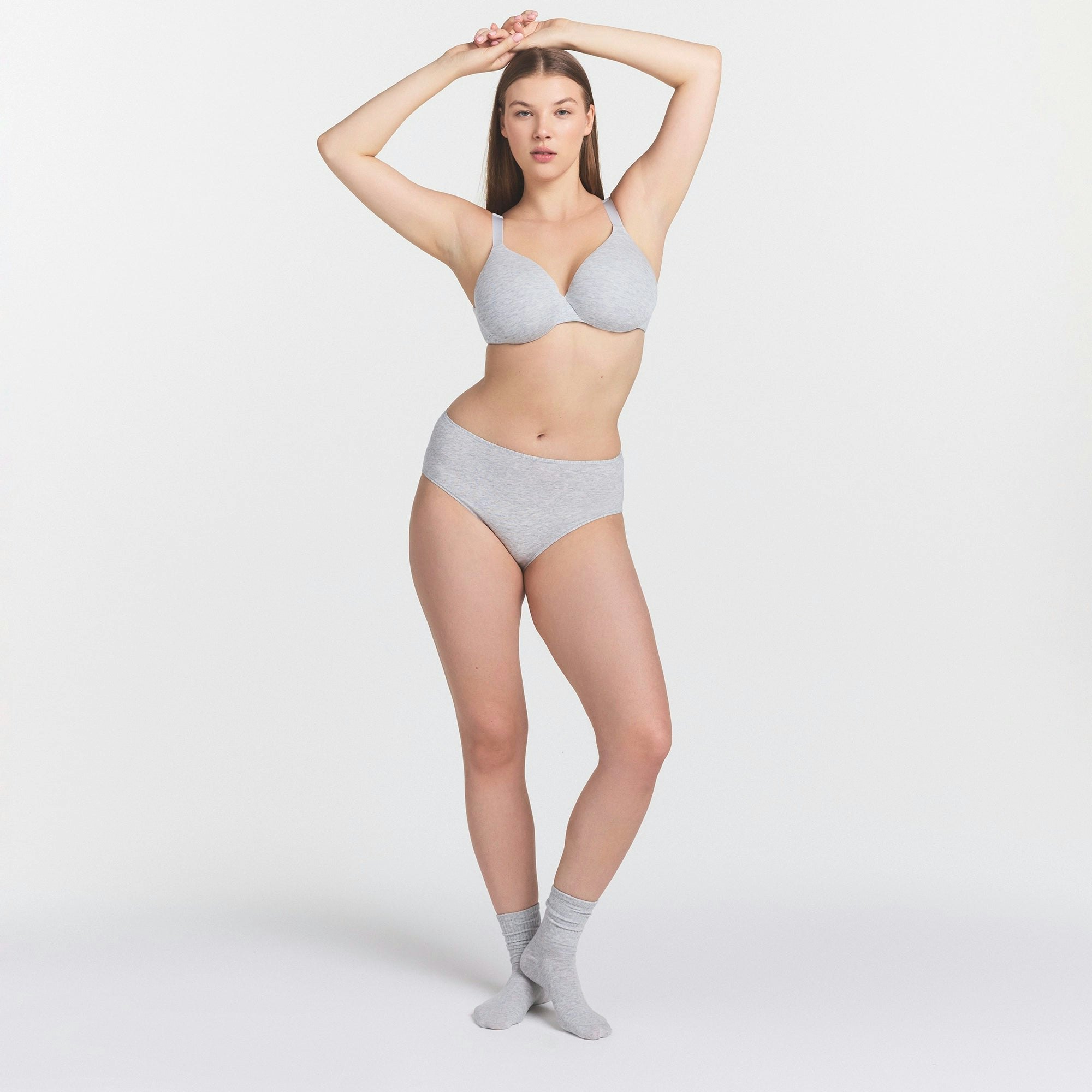 EVERYDAY COTTON BRIEF - LIGHT HEATHER GREY
