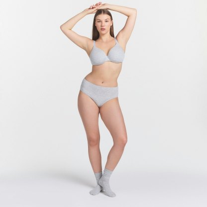 EVERYDAY COTTON BRIEF - LIGHT HEATHER GREY