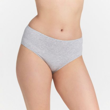 EVERYDAY COTTON BRIEF - LIGHT HEATHER GREY