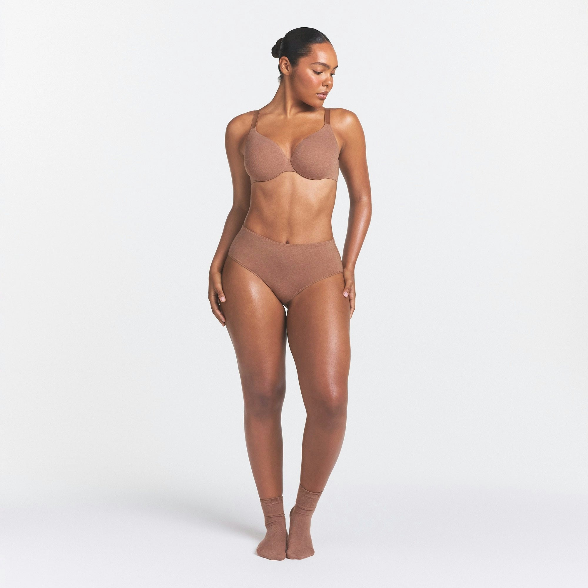 EVERYDAY COTTON BRIEF - SIENNA HEATHER