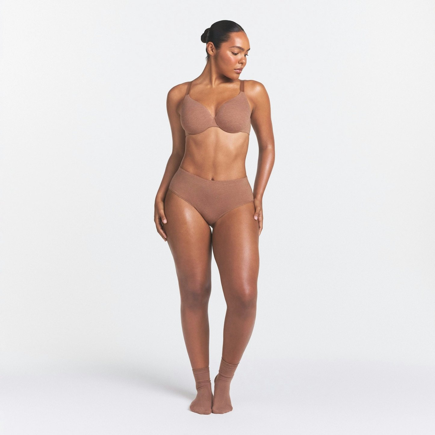 EVERYDAY COTTON BRIEF - SIENNA HEATHER