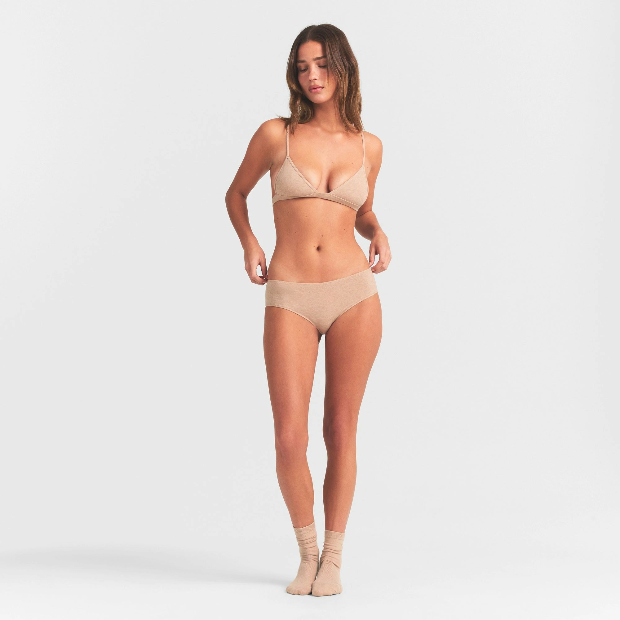 EVERYDAY COTTON HIPSTER - CLAY HEATHER