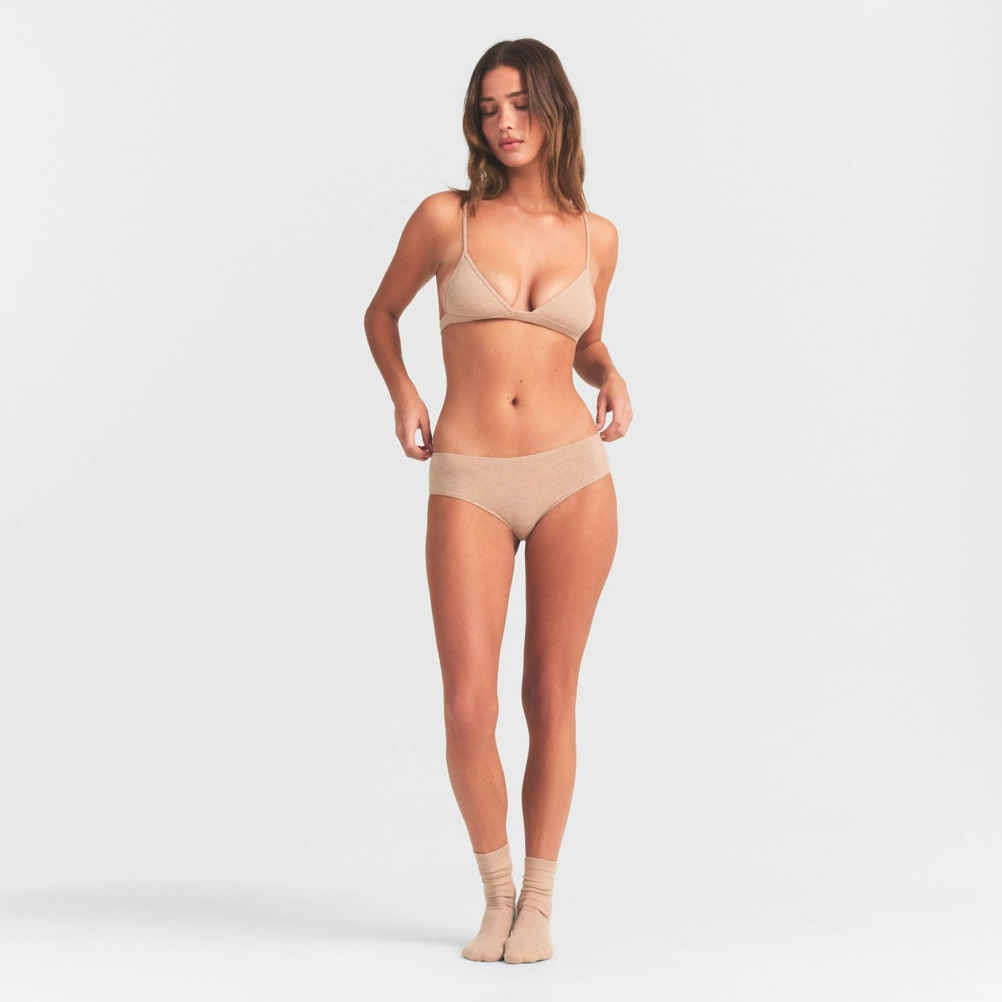 EVERYDAY COTTON HIPSTER - CLAY HEATHER