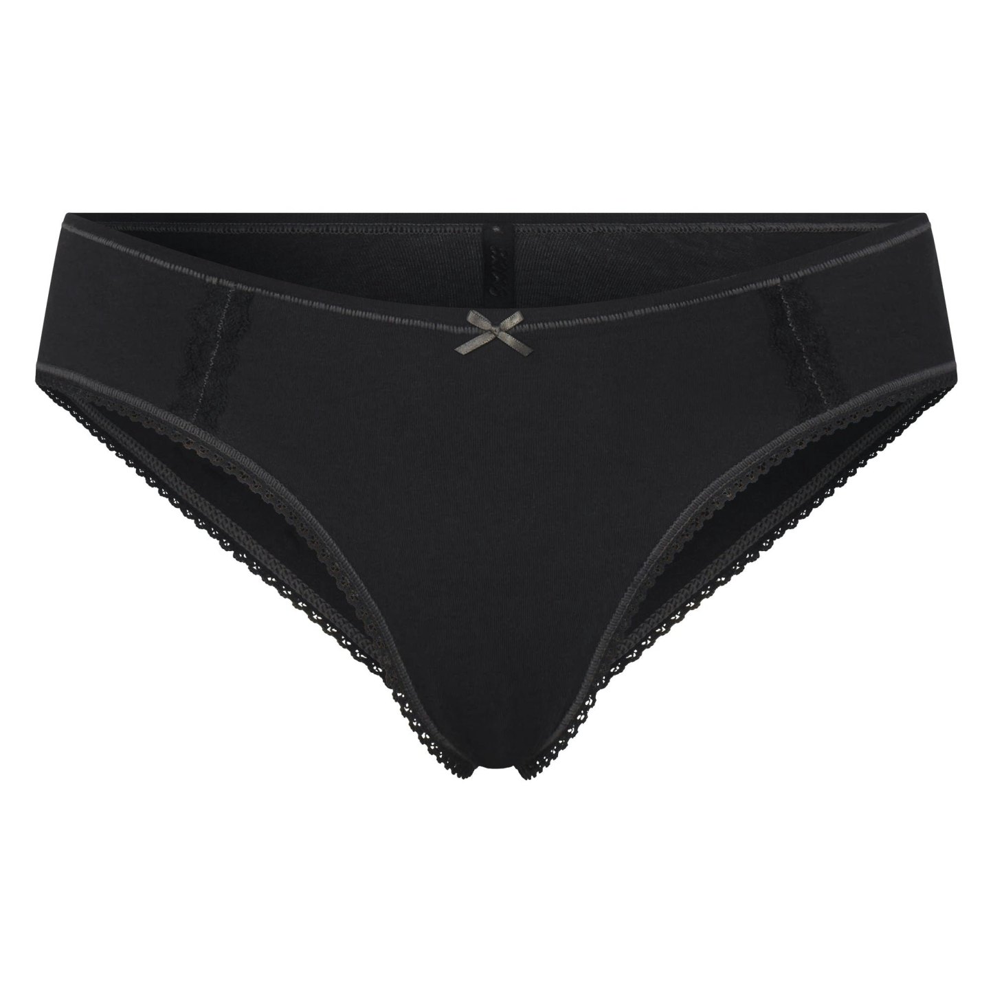 LIGHTWEIGHT COTTON LACE HIPSTER - SOOT TONAL