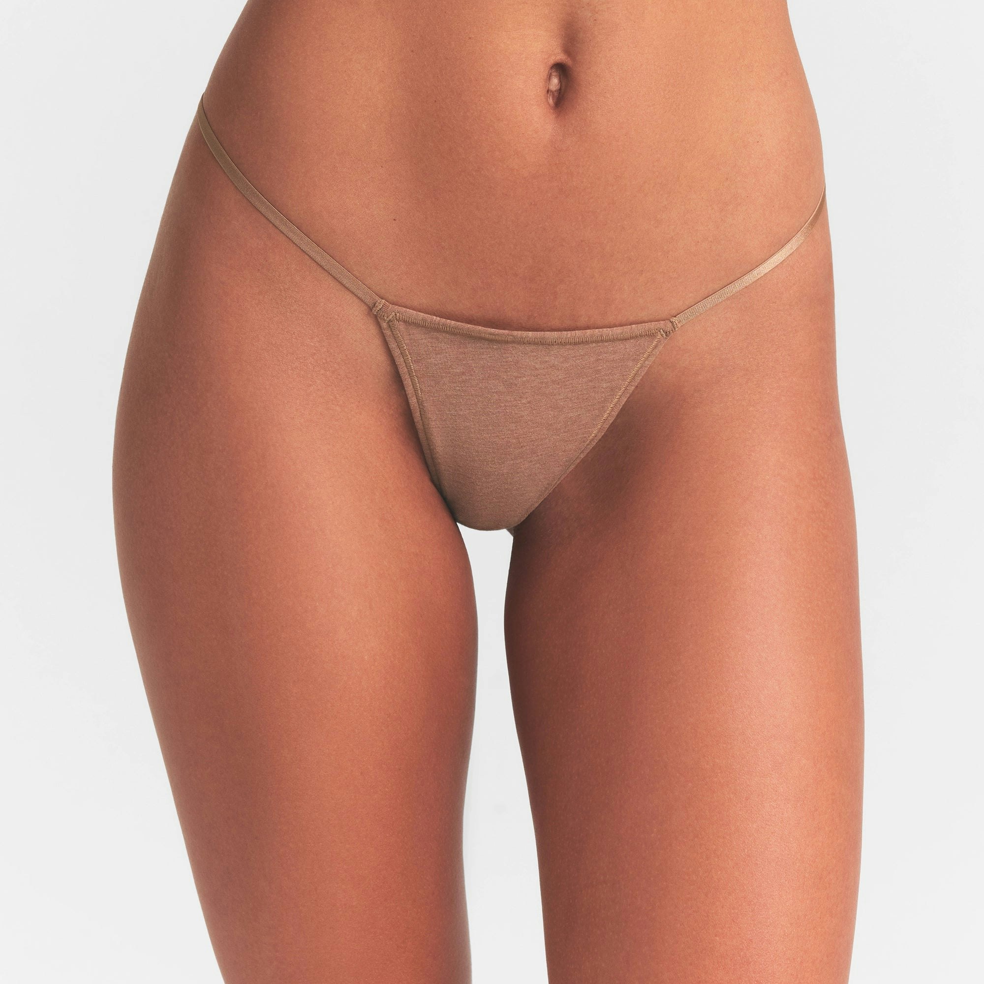 EVERYDAY COTTON STRING THONG - SIENNA HEATHER