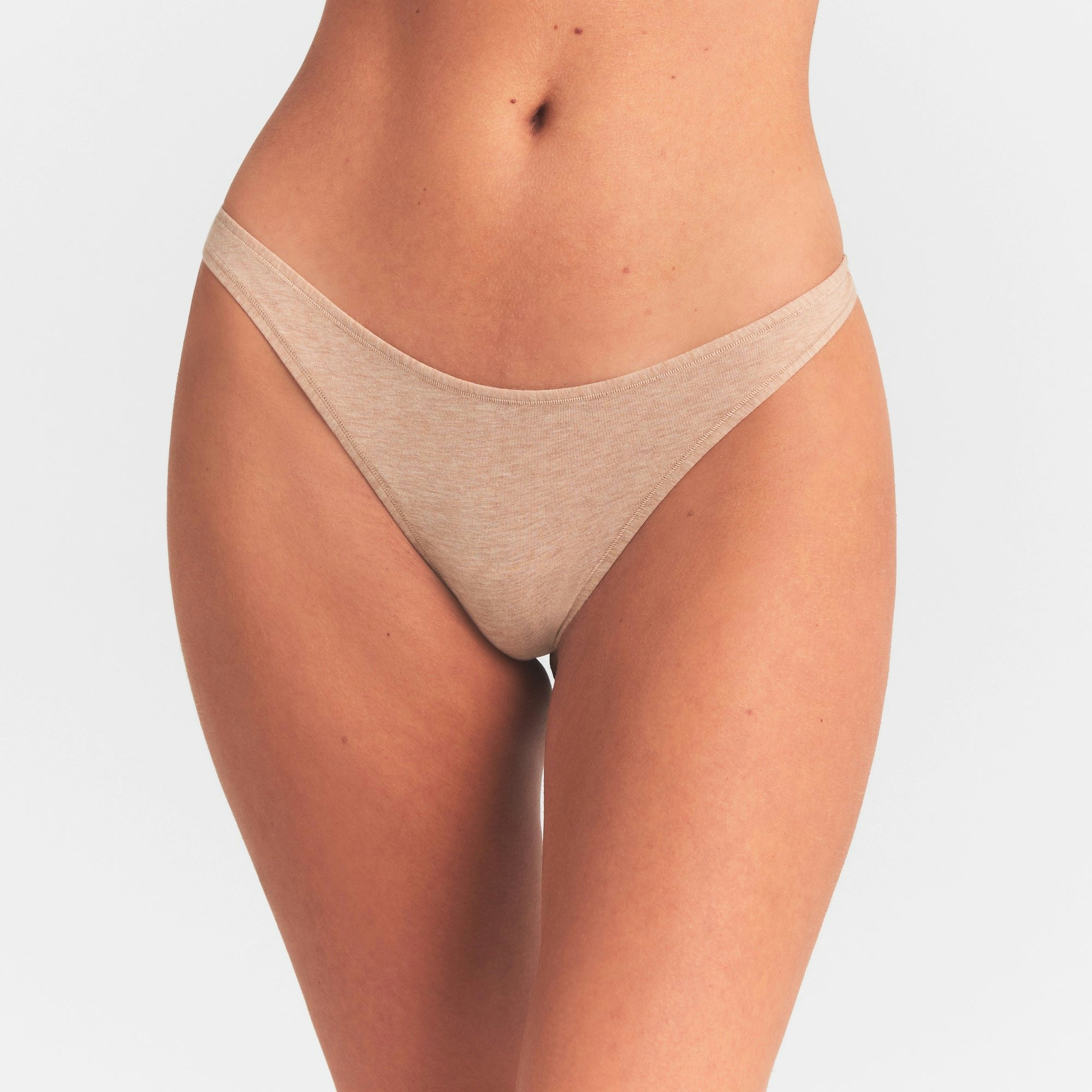 EVERYDAY COTTON THONG - CLAY HEATHER