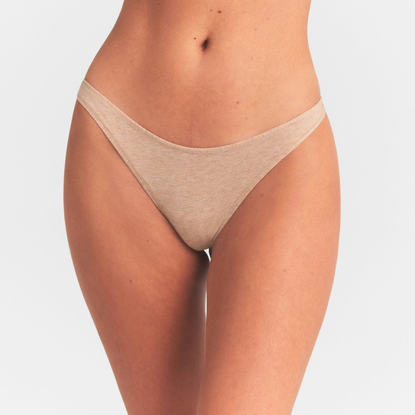EVERYDAY COTTON THONG - CLAY HEATHER