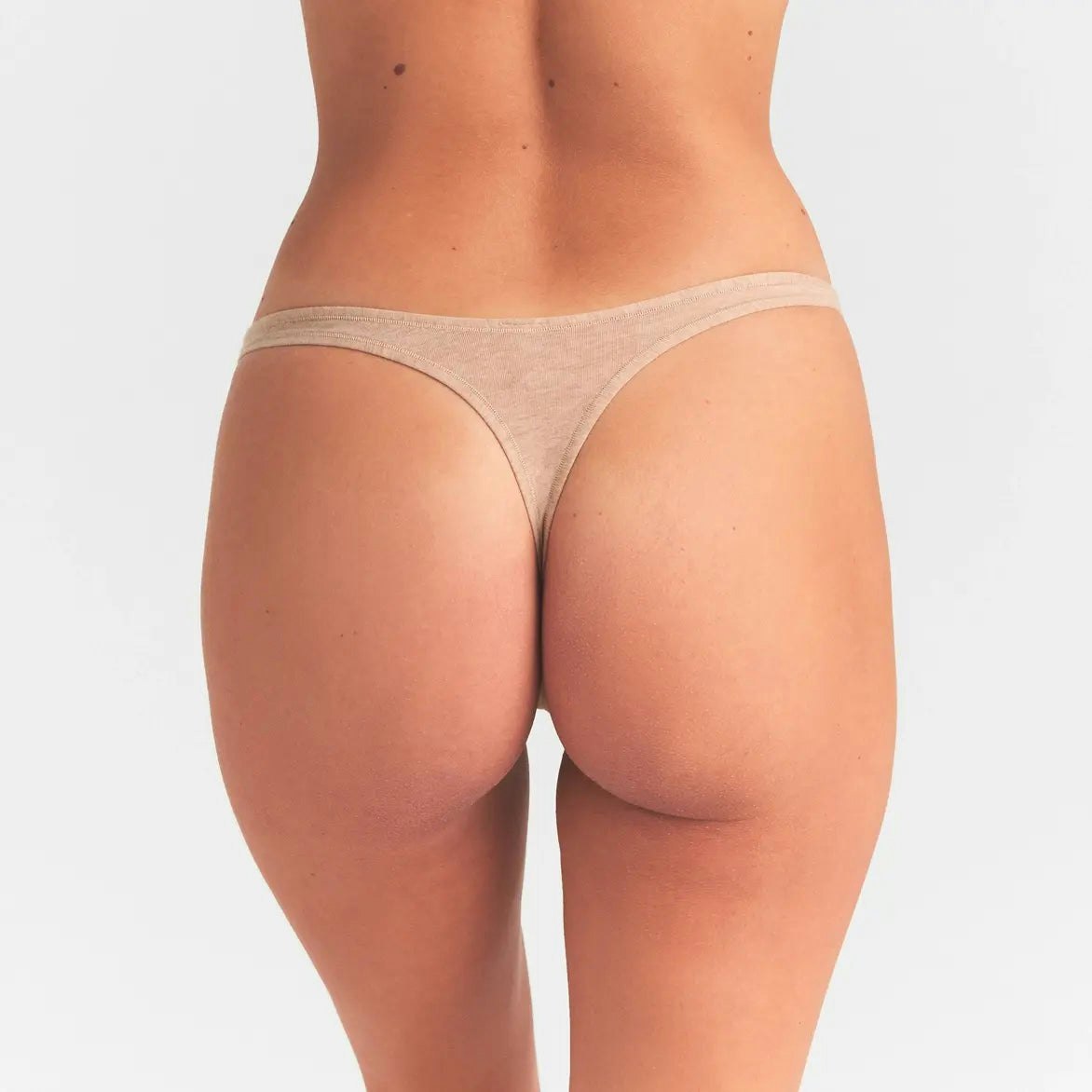 EVERYDAY COTTON THONG - CLAY HEATHER