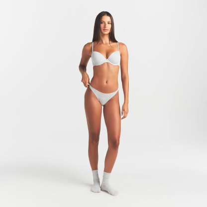 EVERYDAY COTTON THONG - LIGHT HEATHER GREY