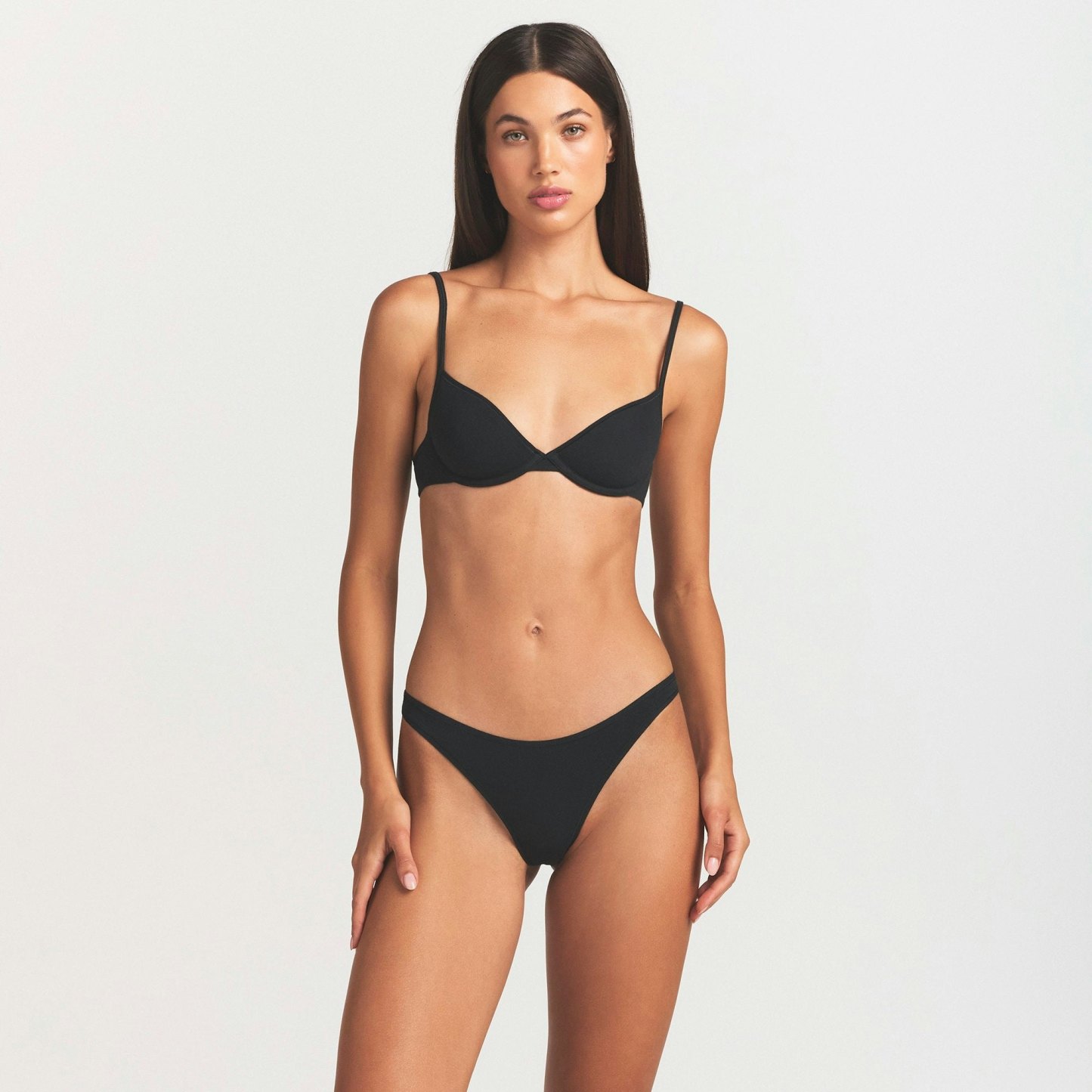EVERYDAY COTTON THONG - ONYX