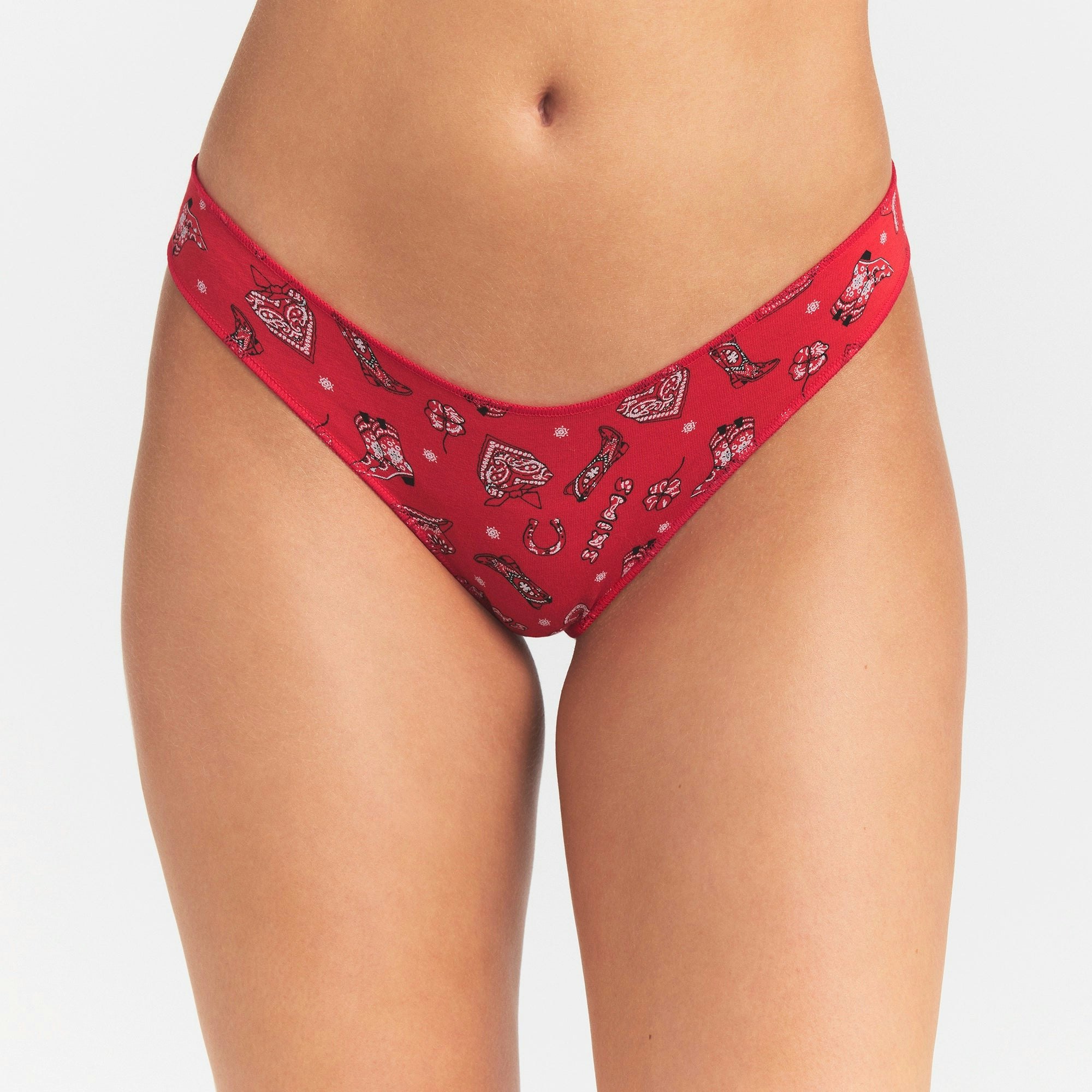 LIGHTWEIGHT COTTON THONG 10-PACK - DAINTY FLORAL MULTI