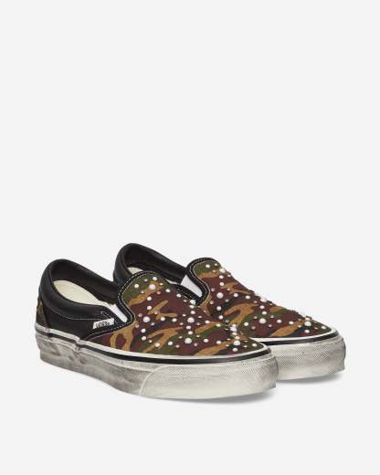 Premium Classic Slip-On Pearlized Sneakers Camo / Black