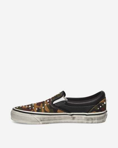 Premium Classic Slip-On Pearlized Sneakers Camo / Black