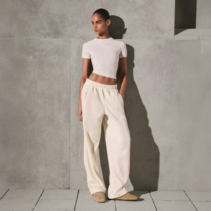 OUTDOOR FLEECE STRAIGHT LEG PANT - ECRU - image 9