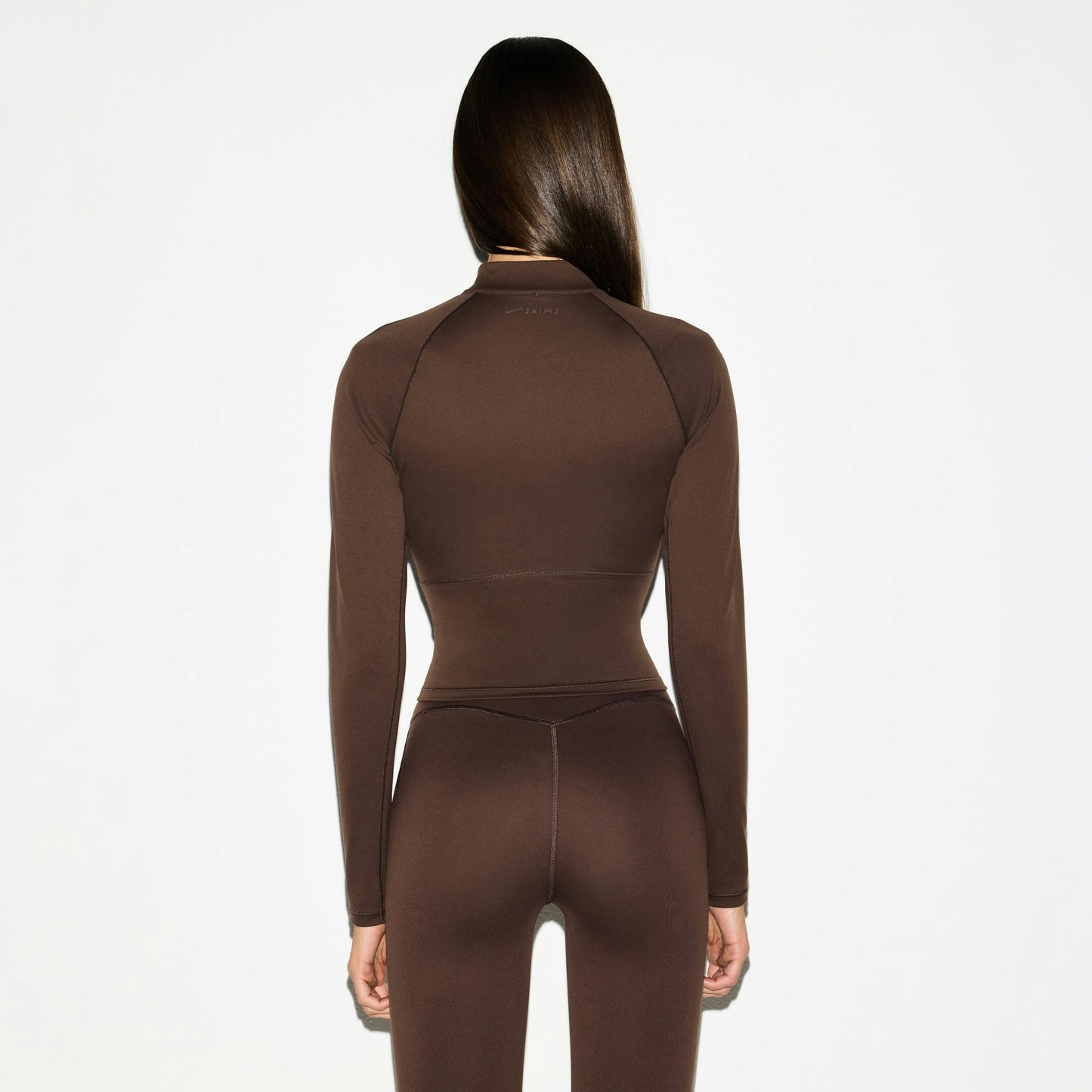 NikeSKIMS MATTE MOCK NECK FULL ZIP JACKET - DARK SEPIA - image 12