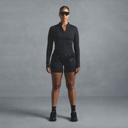 NikeSKIMS MATTE MOCK NECK FULL ZIP JACKET - OBSIDIAN - image 6