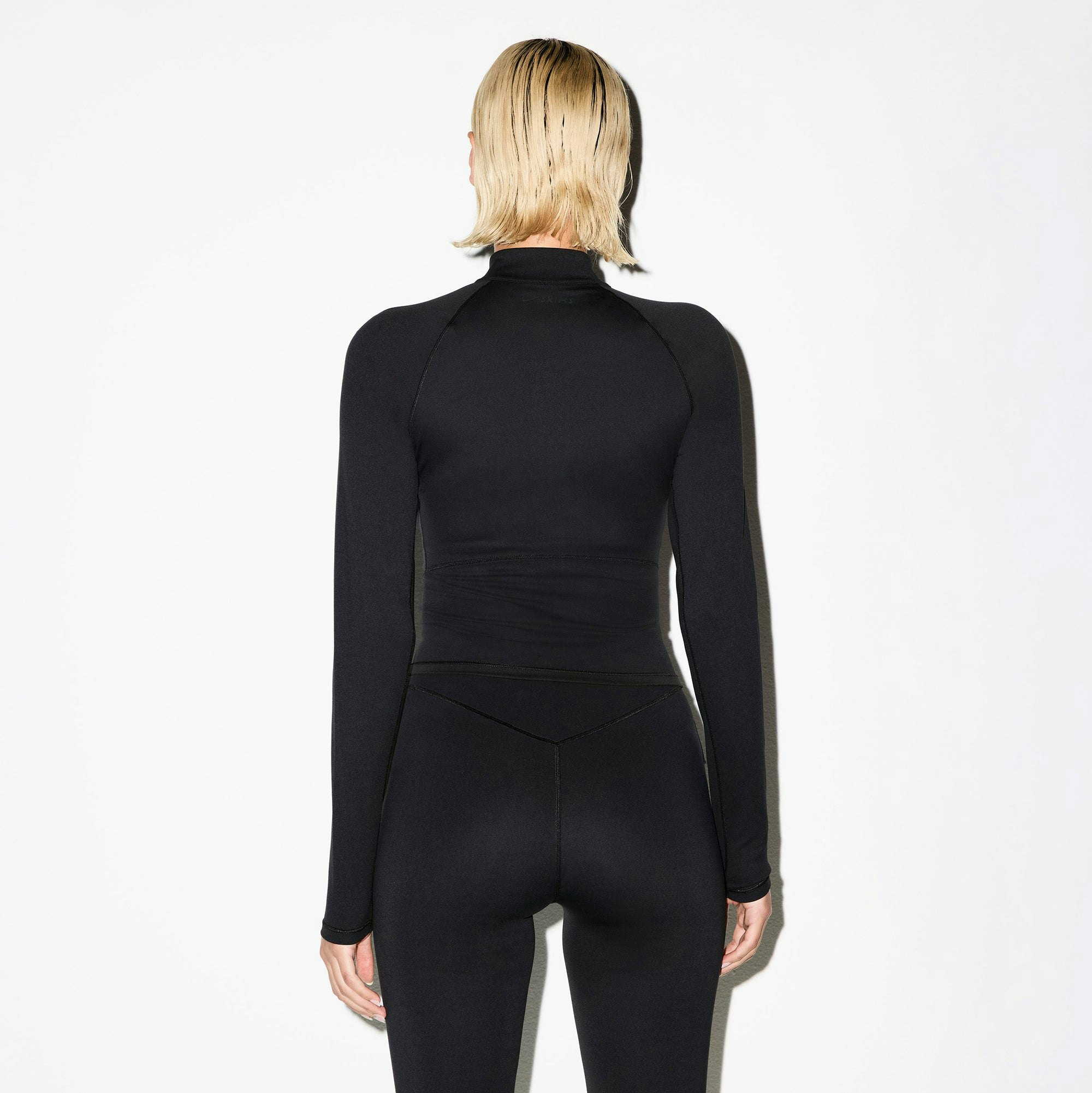 NikeSKIMS MATTE MOCK NECK FULL ZIP JACKET - OBSIDIAN - image 4