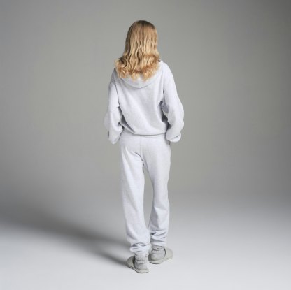 COTTON FLEECE CLASSIC ZIP UP HOODIE - LIGHT HEATHER GREY - image 4