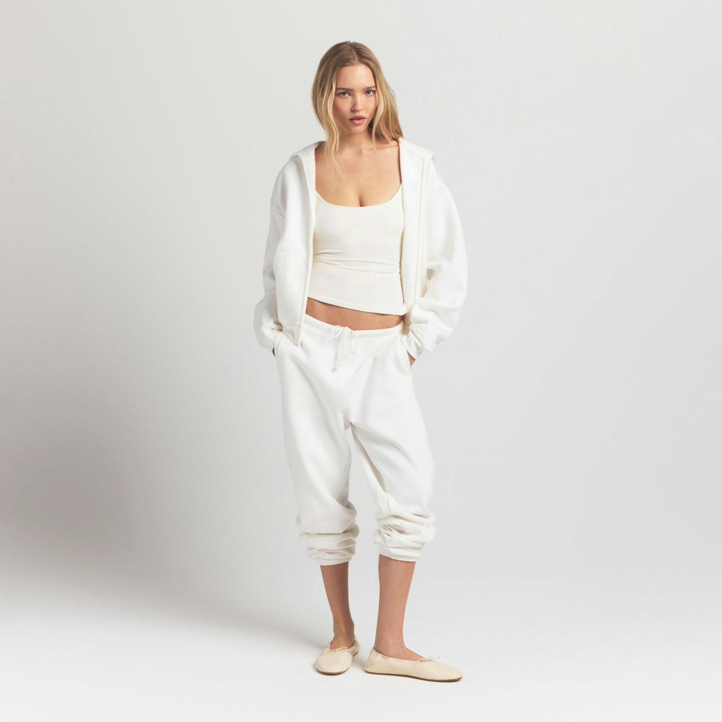 COTTON FLEECE CLASSIC ZIP UP HOODIE - MARBLE - image 8