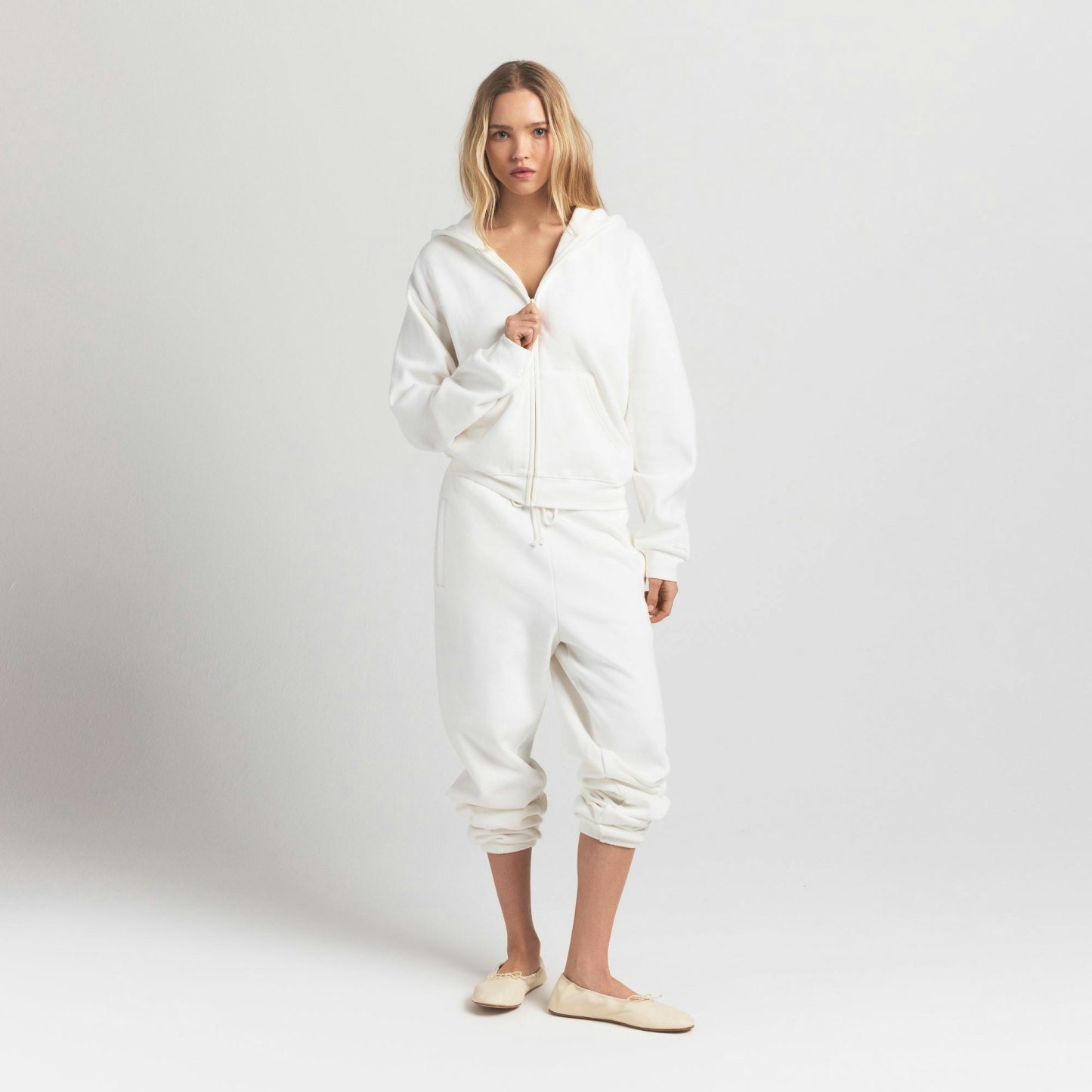 COTTON FLEECE CLASSIC ZIP UP HOODIE - MARBLE - image 11