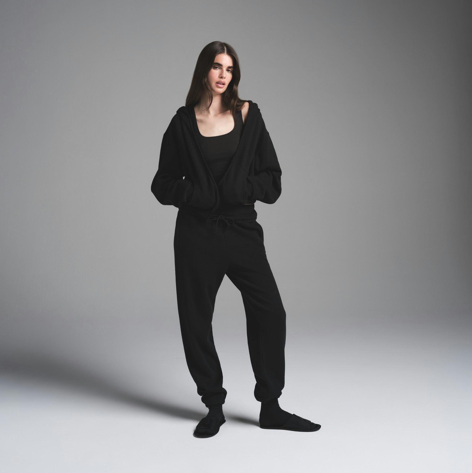 COTTON FLEECE CLASSIC ZIP UP HOODIE - ONYX - image 23