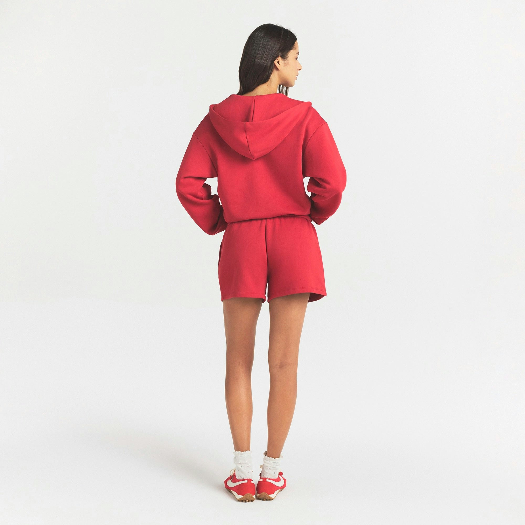 COTTON FLEECE CLASSIC ZIP UP HOODIE - WASHED RED - image 20