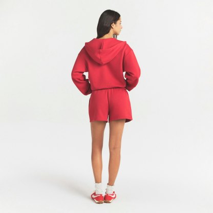 COTTON FLEECE CLASSIC ZIP UP HOODIE - WASHED RED - image 20