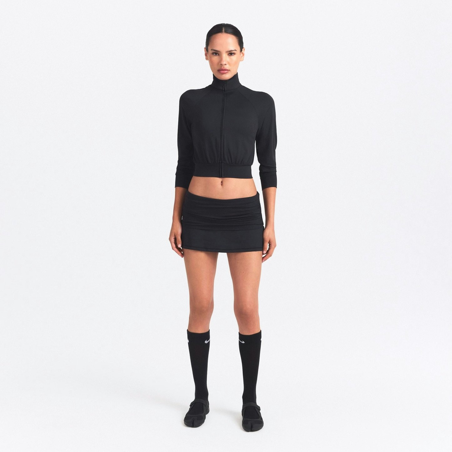 NikeSKIMS AIRY CROPPED TRACK JACKET - OBSIDIAN - image 8