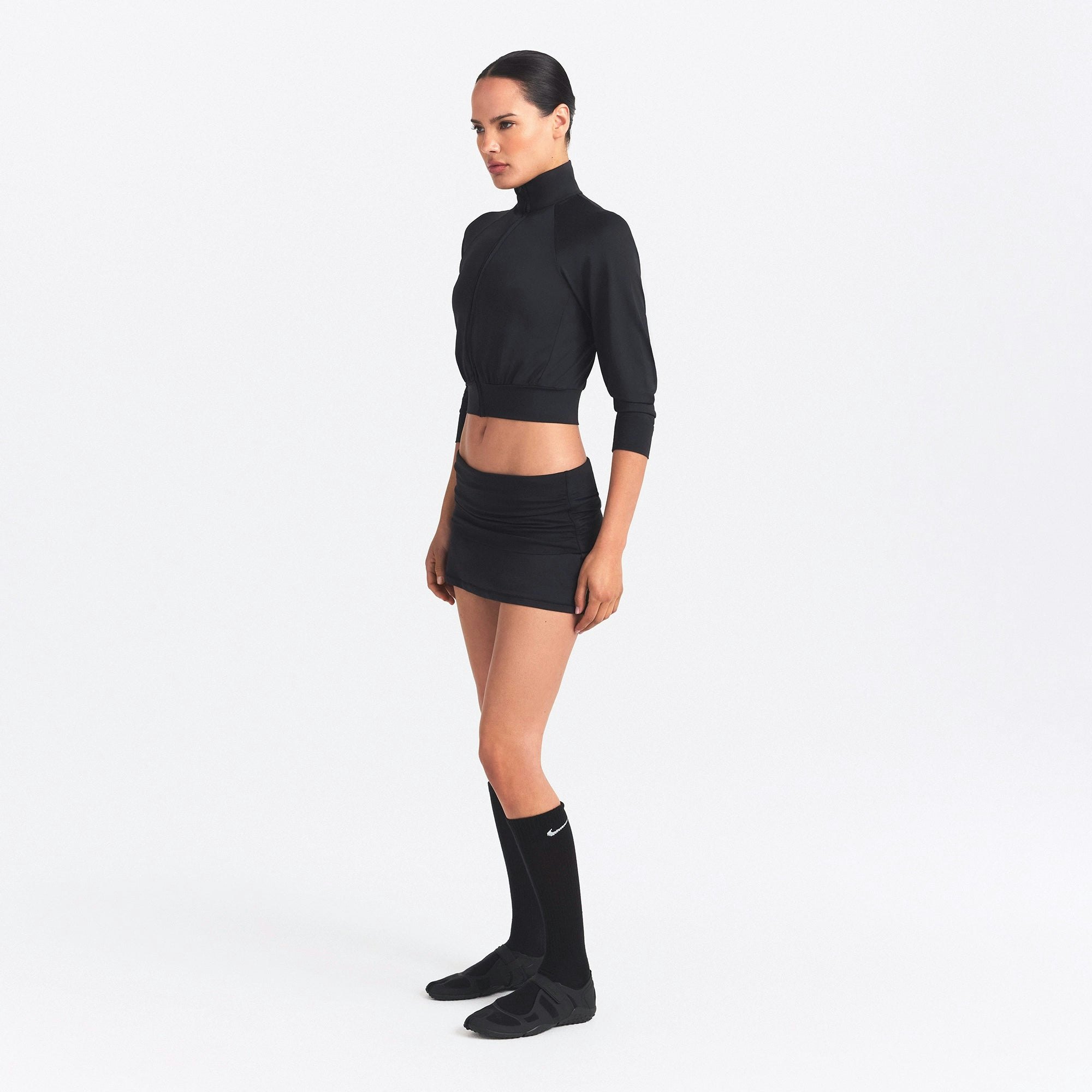 NikeSKIMS AIRY CROPPED TRACK JACKET - OBSIDIAN - image 9