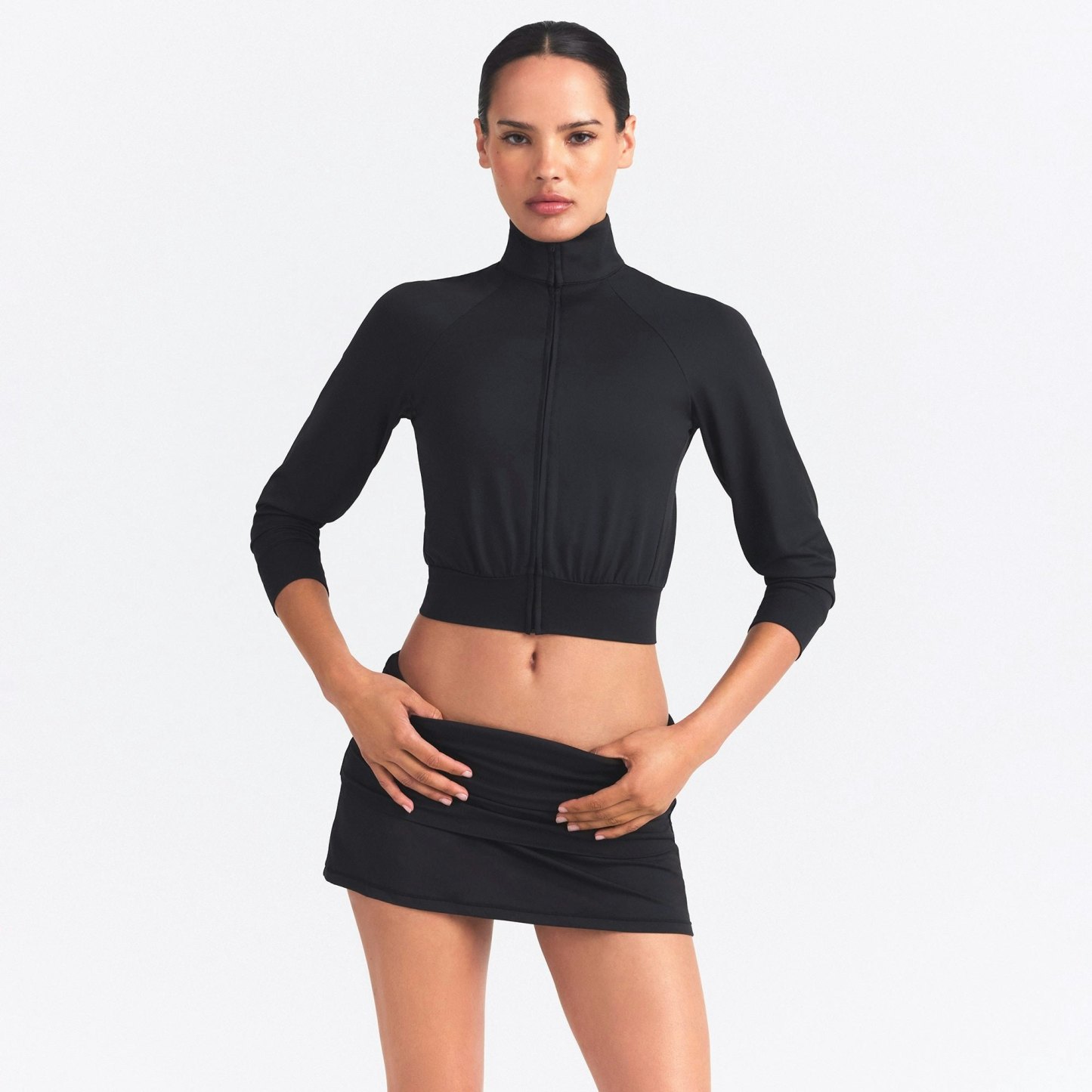 NikeSKIMS AIRY CROPPED TRACK JACKET - OBSIDIAN - image 13