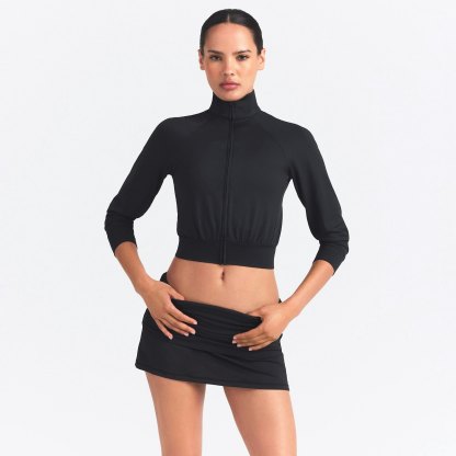 NikeSKIMS AIRY CROPPED TRACK JACKET - OBSIDIAN - image 13