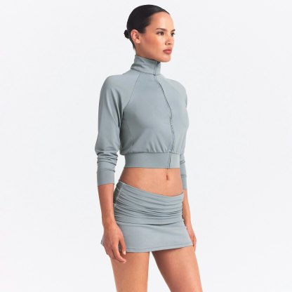 NikeSKIMS AIRY CROPPED TRACK JACKET - WASHED PACIFIC - image 2