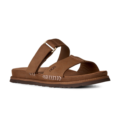 UGG® Women's GoldenGaze Slide Sandals - Dark Chestnut