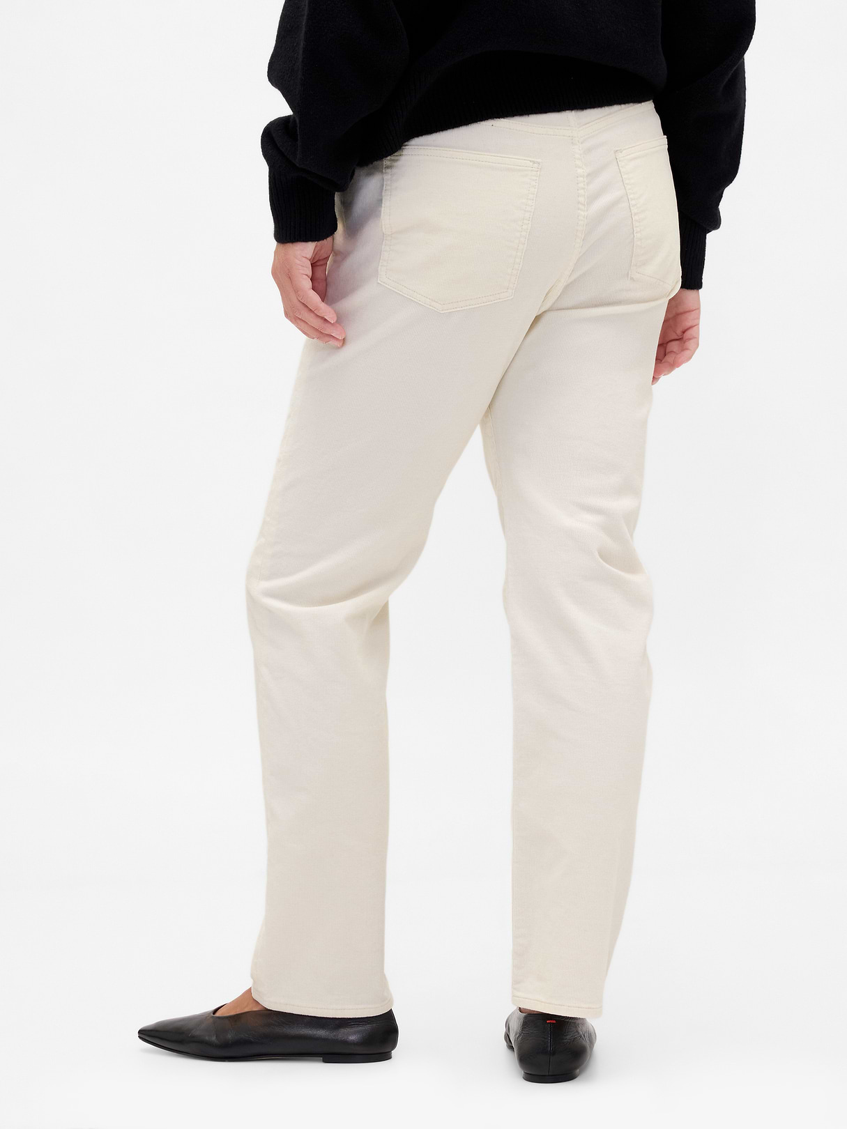 High Rise Belted '90s Slim Straight Jeans - Ivory beige heather