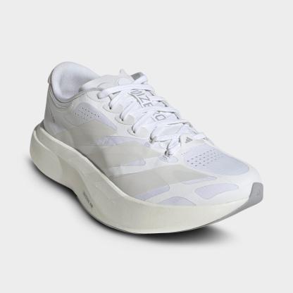 Women's adidas Adizero EVO SL Exo Running Shoes - Part 1 - Cloud White/Zero Metallic/Core White - Both shoes facing left
