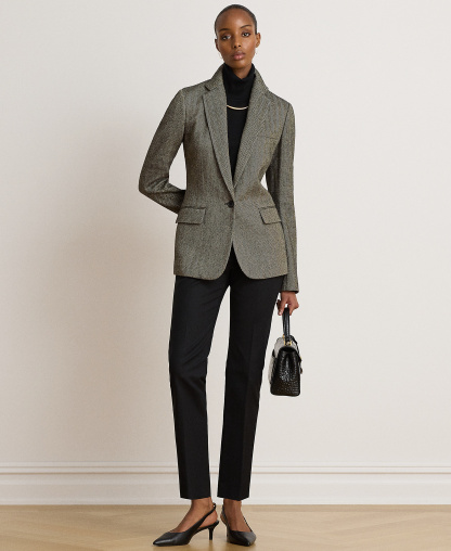 Lauren Ralph Lauren Women's High-Rise Slim Ankle Pants - Black