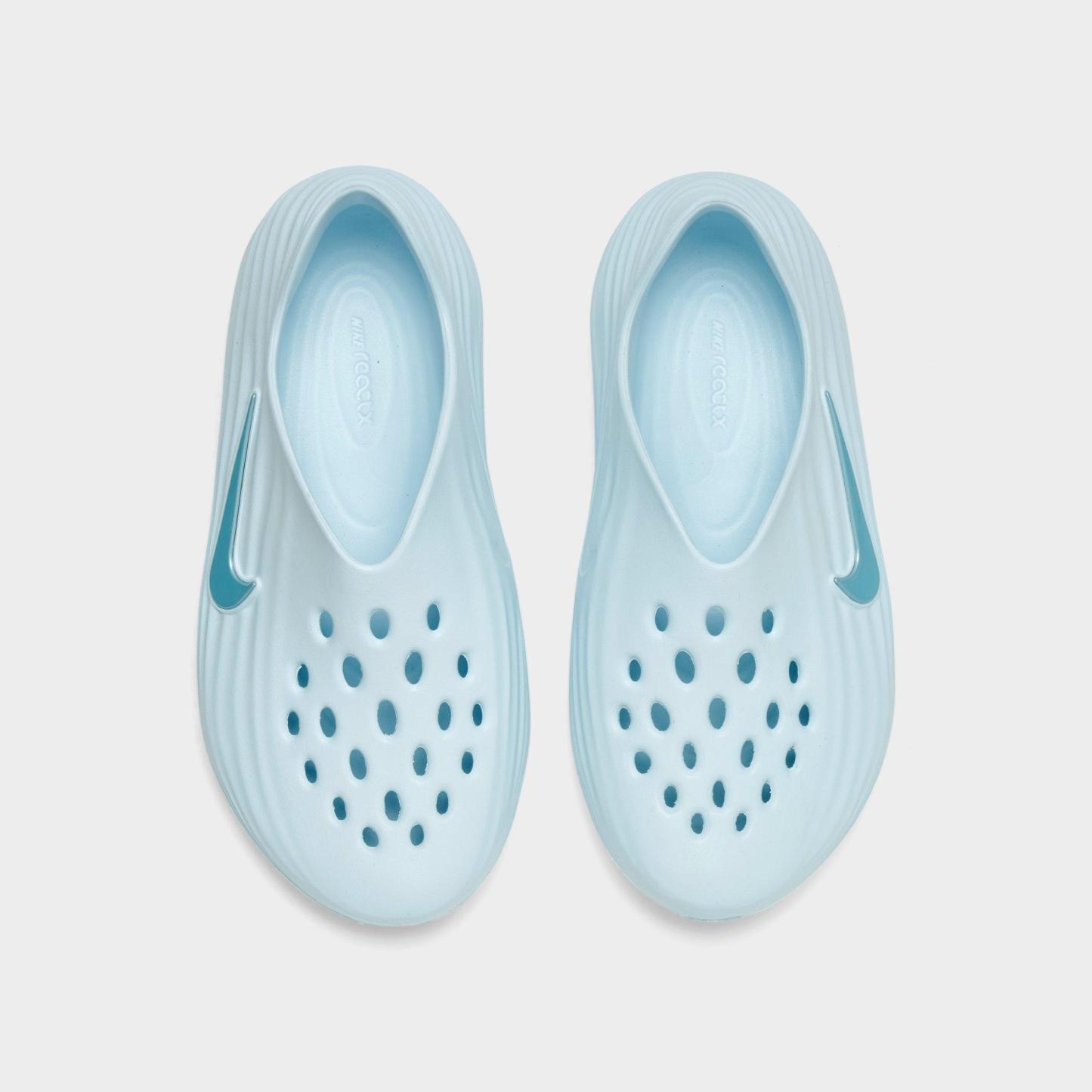 Big Kids' Nithtke ReactX Rejuven8 Recovery Casual Shoes - Glacier Blue/Glacier Blue/Glacier Blue - Top view