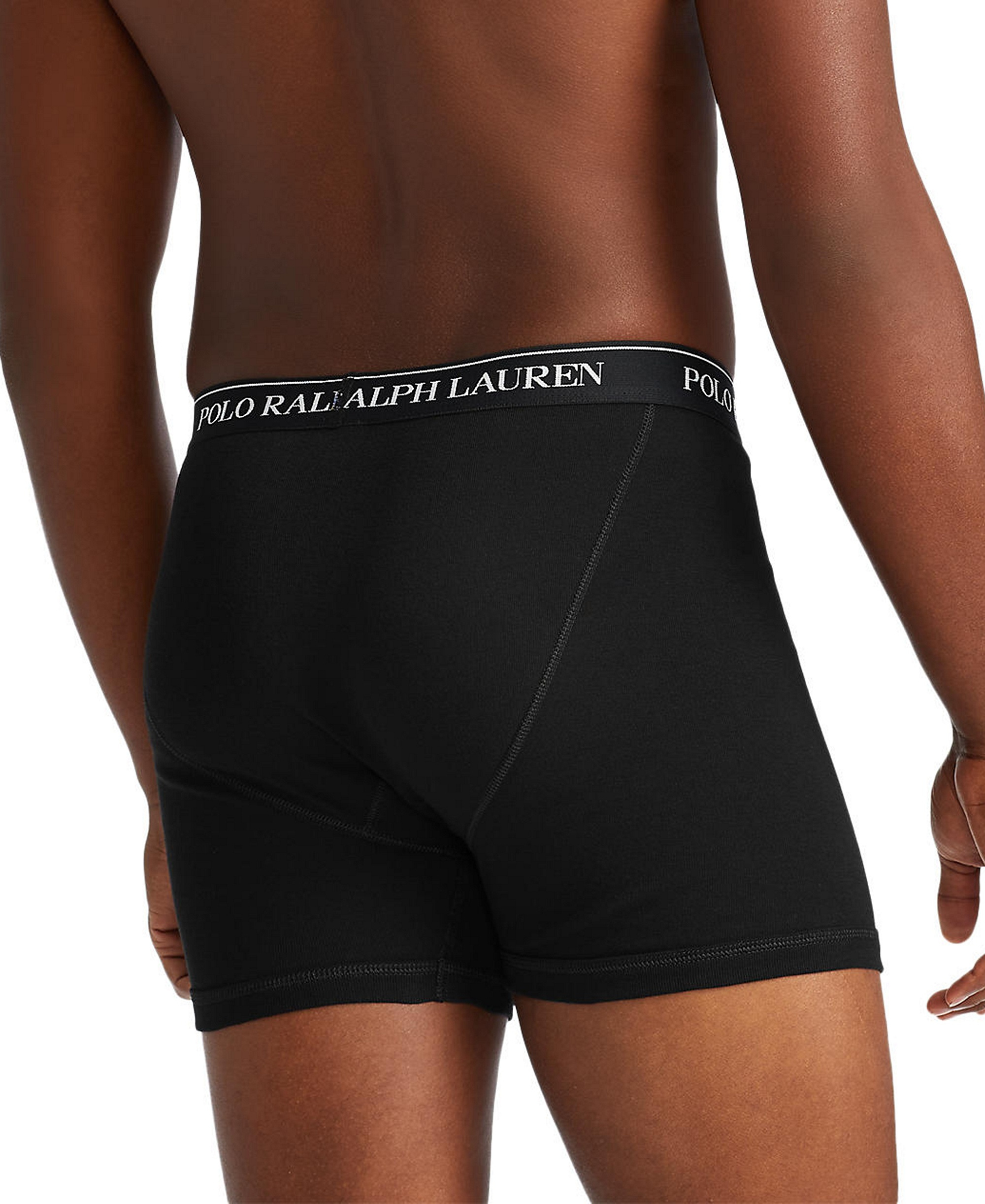 Polo Ralph Lauren Men's 3-Pack Classic Cotton Boxer Briefs - Polo Black